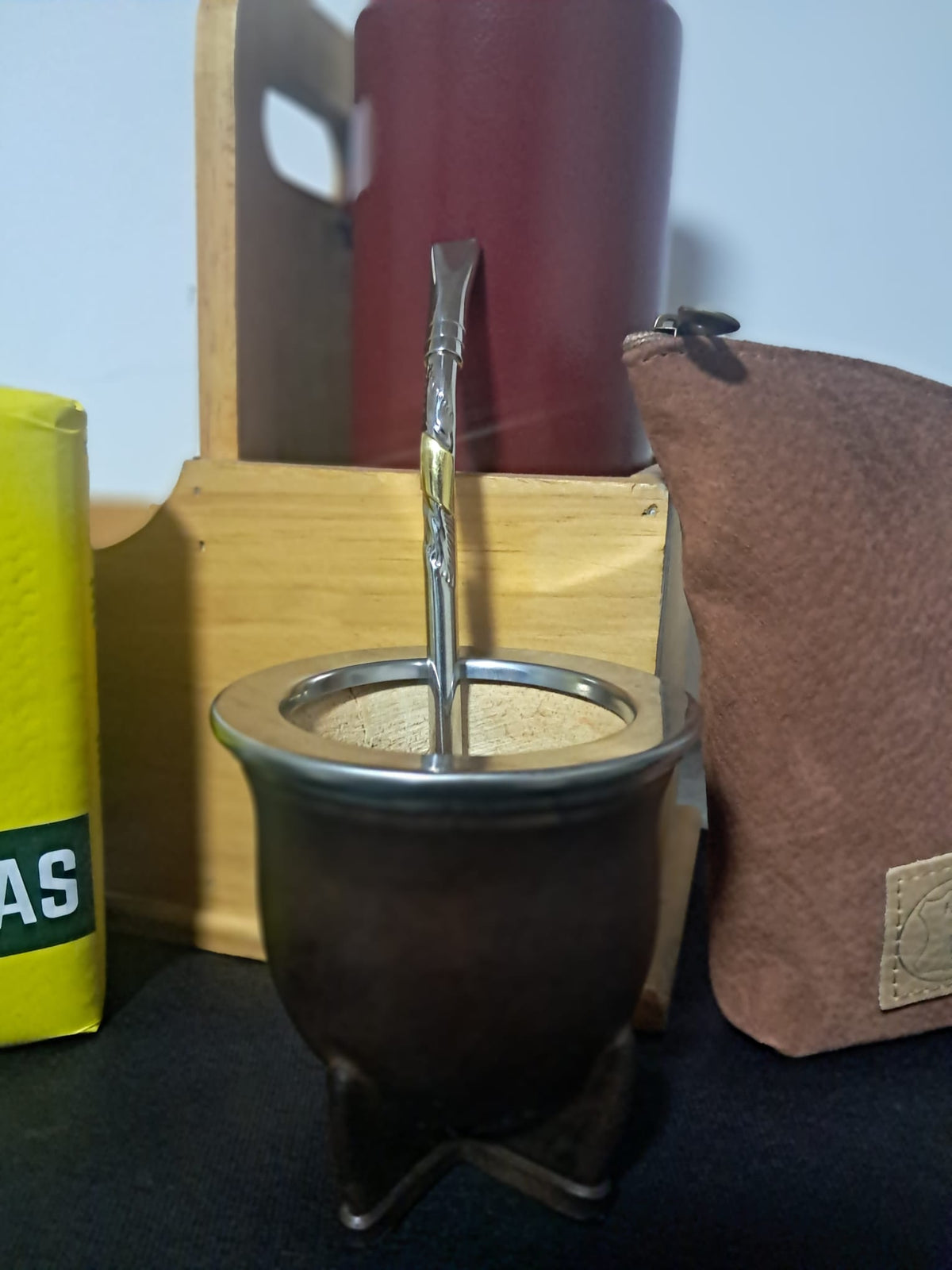 Mate Torpedo Premium: Cuero Vacuno + Virola de Acero